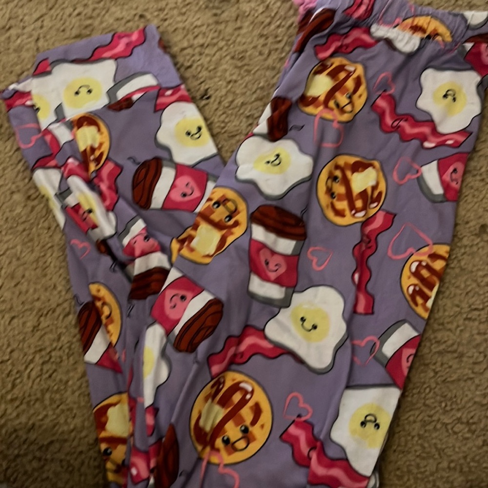 Breakfast girls pajama pants